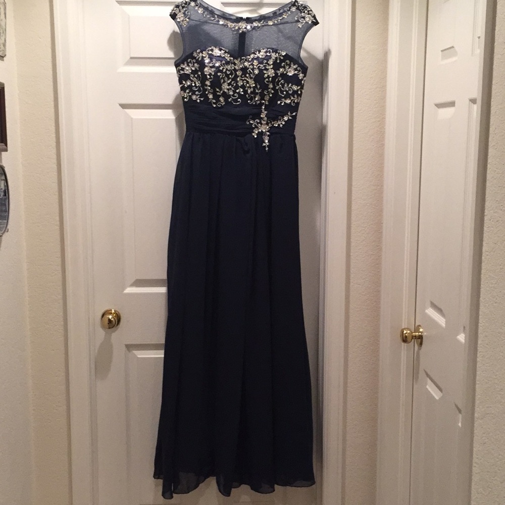 Navy Blue Prom Dress
